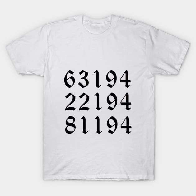 The Promised Wonderland numbers T-Shirt by Kiboune